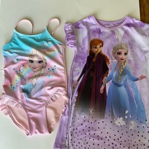 Elsa swimsuit and night dress